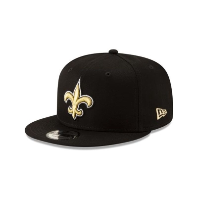 Black New Orleans Saints Hat - New Era NFL Basic 9FIFTY Snapback Caps USA3862491